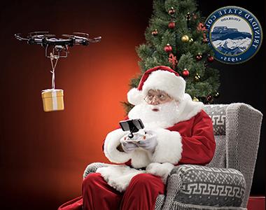 Santa and a drone image